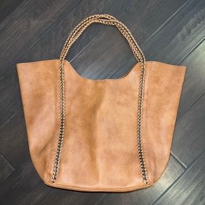 Faux Leather Tote Bag